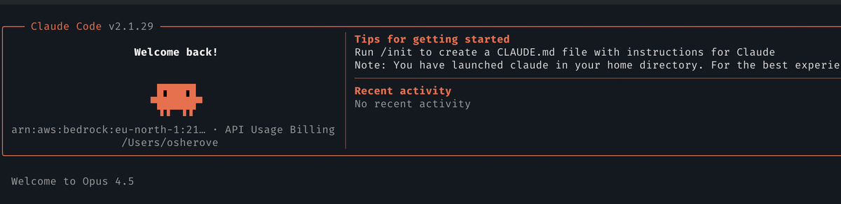 Getting Claude Code Up and Running using AWS Bedrock Claude Opus 4.5 Model (no AWS CLI, no IAM roles or users)
